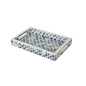 Incrustaciones de hueso hechas a mano, artesanía moderna, bandeja de gran tamaño, decoración de Mesa para el hogar, comida, frutas, cena, bandeja para servir a la mejor venta - Product Image 1