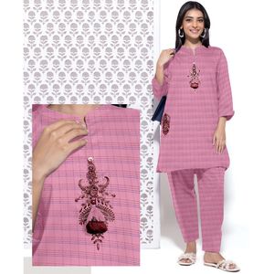 Conjunto de Traje Largo Khaddar para Mujer KN TOORKHAM, Estilo Tradicional con Diseño Elegante - Product Image 3