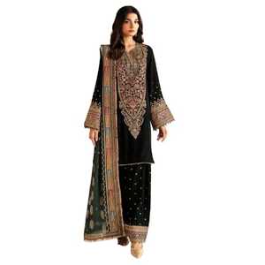 Beautifully Designed Indian Pakistani Trending Shalwar Qameez Dress Factory <b>Direct</b> <b>Beaded</b> Evening Wear for Weddings and Parties - Product Image 1