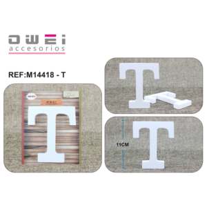 กระดานตัวอักษร C/2U 11cm1ไม้สีขาว - Product Image 1