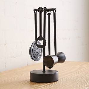 Premium Wooden <b>Bar</b> <b>Tool</b> Set with Stainless Steel Accessories Elegant Stand Durable Craftsmanship Home <b>Bar</b> Essential - Product Image 3