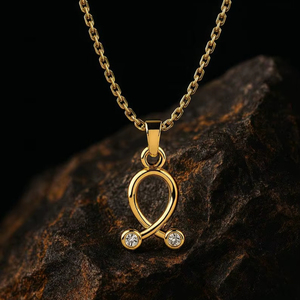 Pendentif en forme de boucle de ruban en argent sterling 925 plaqué or 14 carats rhodié, minimaliste, avec zircon cubique, bijoux de luxe chrétiens - Product Image 1