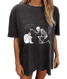 Usine OEM femmes surdimensionné t-shirt personnalisé en coton t-shirt avec broderie logo pour boutique de mode - Product Image 1