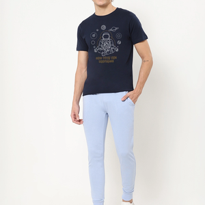 T-shirt d'été à manches courtes et col rond en coton 100% pour hommes, couleurs personnalisées et logo coupe régulière - Product Image 3