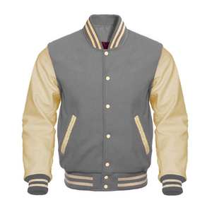Manches en cuir personnalisées OEM et veste bomber en laine de haute qualité, style baseball vintage, lettreman, varsity - Product Image 5