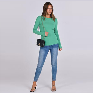 Ladies Slim Fit <b>Mandarin</b> <b>Collar</b> Silk/Cotton Anti-Wrinkle T-<b>Shirts</b> New Design Fashionable High Quality Export Goods Bangladesh - Product Image 2