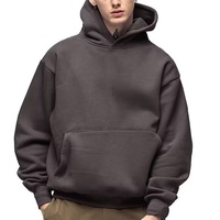 Personnalisé Français 100% Coton Terry Hoodies Surdimensionné Hommes À Capuche Broderie Épais Lourd 450 GSM Hommes Blank Hoodies & Sweatshirts