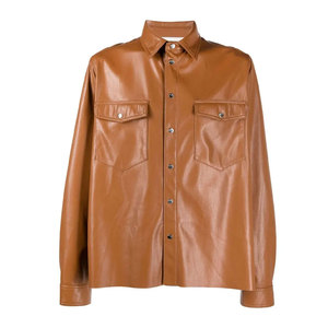 A prueba de viento personalizado impreso Logo hombres camisa de cuero de calidad superior último estilo hombres camisa de cuero - Product Image 1