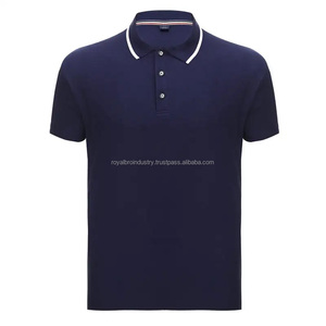 เสื้อโปโลแขนสั้นลำลองของผู้ชายเสื้อธรรมดาผ้าฝ้ายระบายอากาศได้ดีออกแบบโลโก้ได้ตามต้องการสีสันสดใส - Product Image 3