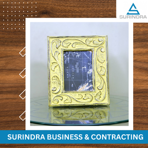 Cadre photo en bois dur de haute qualité 8x10 pouces avec finition dorée antique, marque SURINDRA, pour cadeau et décoration - Product Image 3