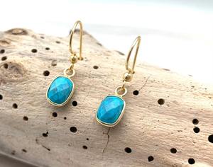 Boho Style classique boucles d'oreilles bijoux pour femmes bijoux en argent 925 argent Sterling Turquoise pierres précieuses boucles d'oreilles faites à la main cadeau pour - Product Image 1