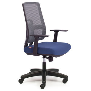 เก้าอี้สำนักงาน Ergonomic รุ่น M1084-03 พร้อมเบาะหุ้มผ้าสีน้ำเงินแบบ Nautical ฐานหมุนได้ พนักพิงตาข่าย - Product Image 1