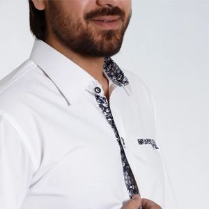 Camisas con botones personalizadas para hombre Camisas formales e informales de algodón ajustadas para negocios, oficina y uso diario - Product Image 4