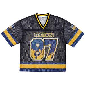 Jersey de Fútbol Americano Retro de Malla 100% Poliéster Impreso en 3D de Buena Fabricación con Nombre y Número Personalizables de Secado Rápido - Product Image 1