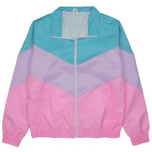 Custom Lightweight Mens Hooded Pullover Full Zip Sports Windbreaker con logotipo con colores contrastantes chaquetas de los hombres - Product Image 4