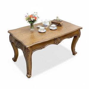 Louis Traditional Rectangular <b>Coffee</b> <b>Table</b> Handmade 101x54x52cm Rubber Wood Durable Living Room Furniture Storage Model TT68271 - Product Image 1