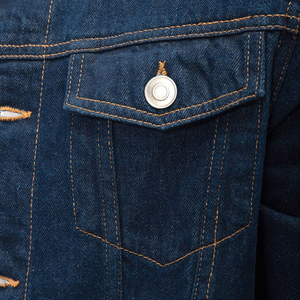 Wholesale Price Custom Made Logo Denim And Jackets In Solid Color <b>Jean</b> Fur Cotton Denim Jacket for <b>man</b> - Product Image 6