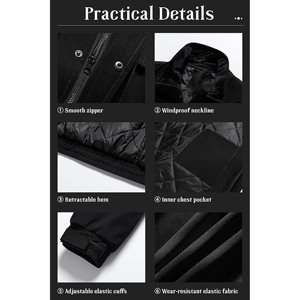 2025/2026 <b>Mens</b> Winter Varsity <b>Jacket</b> Durable Polyester/Cotton Fabric Quick Dry Breathable Comfortable Fit Stand Collar Front - Product Image 3