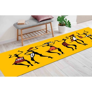 Tapis à motifs de danseurs africains, tapis imprimé, grand format, décoration de bureau, facile à nettoyer, avec poils doux - Product Image 4