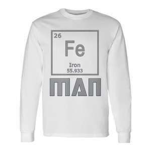 T-Shirt a Maniche Lunghe da Uomo con Tema Scientifico e Matematico, Maglietta con Tavola Periodica - Prodotto Promozionale - Product Image 1