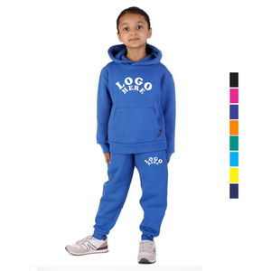 Ensemble de survêtement d'hiver pour enfant 100% coton polaire à capuche 2 pièces personnalisable Vêtements unisexes pour enfants - Product Image 4