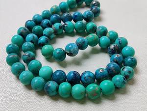 Perles de forme ronde turquoise Arizona naturelle de meilleure qualité et perles Rondell lisses, perles de pierres précieuses Arizona Turquoise de 14 pouces - Product Image 6