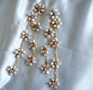 ต่างหูประดับลูกปัดยาวสำหรับผู้หญิง ต่างหูประดับลูกปัดหลายเม็ดแบบกำหนดเอง เครื่องประดับสำหรับงานปาร์ตี้ ราคาดีที่สุด ต่างหูประดับลูกปัด - Product Image 3