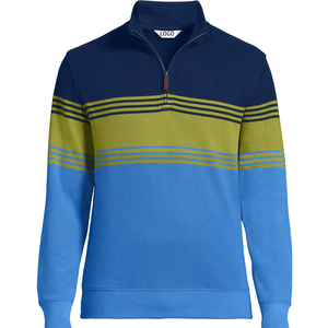 Maglioncino con Zip 1/4 da uomo <span class=keywords><strong>taglie</strong></span> <span class=keywords><strong>forti</strong></span> maglione con Zip da uomo maglione lavorato a maglia a righe in tinta unita - Product Image 5