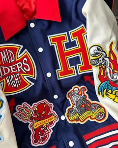 Chaqueta de béisbol informal de moda unisex al por mayor, chaqueta con letras personalizada, chaqueta universitaria unisex de algodón y poliéster - Product Image 6