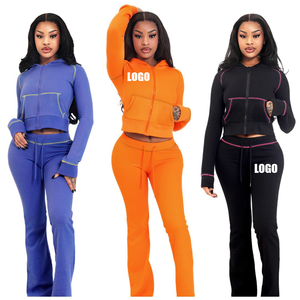 เสื้อมีฮู้ดสำหรับผู้หญิงเสื้อวาฟเฟิลถักโลโก้ออกแบบได้ตามต้องการ - Product Image 1