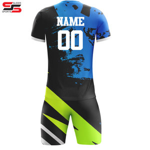 ชุดเล่นฟุตบอลของเด็กชุดทีมฟุตบอลผ้าโพลีเอสเตอร์100% ดีไซน์ - Product Image 2