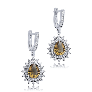 16x19มม. ดีไซน์ลูกแพร์ sultanite CZ หินห้อยต่างหู925เงินสเตอร์ลิงเครื่องประดับขายส่งดีตุรกี - Product Image 3