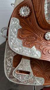 อานม้าหนังแฮนด์เมดแบบพรีเมียมสำหรับการแข่งขันอานม้าโชว์แบบตะวันตกสำหรับมืออาชีพ - Product Image 5