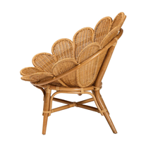 Chaise en rotin en forme de fleur Décoration de la maison Matériaux naturels Chaise de salle à manger écologique Fabriqué au Vietnam Vente en gros durable