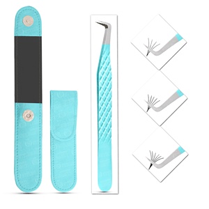 Pince à épiler droite Pro en acier inoxydable de marque privée avec pointes acérées Cils épais et minces couches de pinces à épiler - Product Image 5