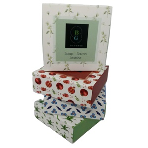 Cajas de Embalaje para Jabones de Belleza y Cuidado de la Piel Personalizadas al por Mayor, Laminación Mate, Relieve, Recubrimiento UV, Reciclables y Autoformables - Product Image 3