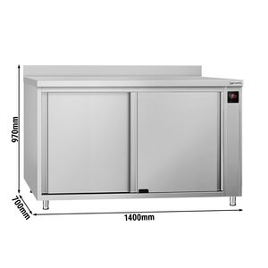 Armoire chauffante commerciale ECO - 1400x700mm - avec rebord surélevé et portes coulissantes - numérique - Product Image 2