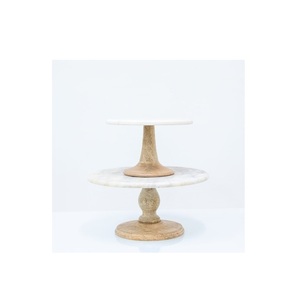Fabricant en gros, support à gâteau en marbre 100% marbre, de bonne qualité, pour la maison, la cuisine, les fêtes d'anniversaire de bébé - Product Image 2