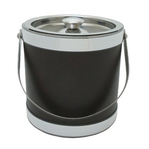 Wholesale Double Walled Ice Bucket Black Carrying Handle Custom Price Stainless Steel Plastic Wedding Drink <b>Accessories</b> Cocktail - Product Image 1