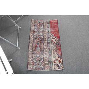 พรมวินเทจ 1.6x3.2 ฟุต (50x97 ซม.) สีแดง พรมตุรกีสไตล์ตะวันตกเฉียงใต้ - Product Image 1