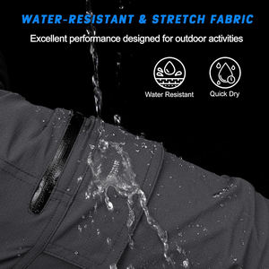 2025 pantalones cortos Cargo personalizados para hombre, al aire libre para senderismo, tela elástica resistente al agua de secado rápido con cremallera, bolsillos de Velcro, patrón sólido - Product Image 3