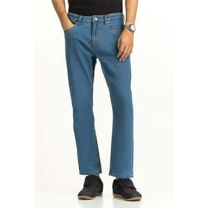 กางเกงยีนส์ทรงสลิมฟิต รุ่น MN-JNS-WS25-010 สไตล์วินเทจ Y2K กระดุมปักลาย สโตนวอช ทรงตรงแบบดินสอ สีสันสดใสสำหรับฤดูหนาว - Product Image 2