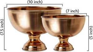 Best Quality Round Ceramic Serving <b>Bowl</b> Unique Design with Copper for Fruits and Sweets Competitive Price - Product Image 2