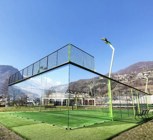 Terrain de padel panoramique Padel King, marque la plus vendue, avec raquettes et balles de padel offertes gratuitement - Product Image 6