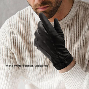 Top Quality Leather Fashion Gloves High <b>Stitching</b> Breathable <b>Product</b> Ultra Soft Touch Leather Fashion Gloves For Men's 2025 - Product Image 4