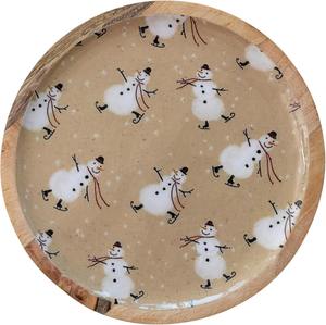 Plateau en émail en bois avec oeuvre d'oiseau floral rose Plateau de service rectangulaire décoratif élégant pour thé Snacks Petit déjeuner à manger - Product Image 5