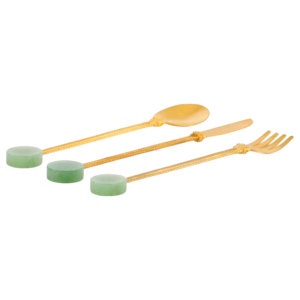 Meilleures ventes de couverts en acier inoxydable plaqué or vintage royal couverts en métal mariages hôtels restaurants prix de gros inde - Product Image 4
