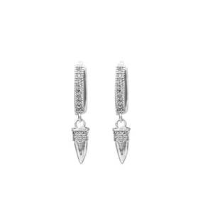 Pendientes de Plata Pura Zarkan, Estilo Bala, con Baño de Oro, Diseño Moderno con Puntas Religiosas, para Bodas, Fiestas o Regalos - Product Image 3