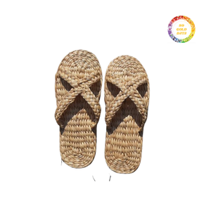 Pantoufles en jacinthe d'eau fabriquées à la main avec semelle souple-Chaussures éco-conscientes du Vietnam - Product Image 5