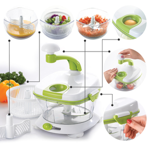 Portable Hand Cranked <b>Vegetable</b> <b>Chopper</b> Multifunctional Manual Food Mixer Mincer Salad Maker Kitchen Accessory - Product Image 1